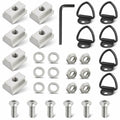 6 PACK RED WOLF 3/8"-16 Thread T-Slot Nut Tie Down V-Ring Anchor w/1 Inch Button