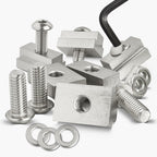 6 PACK RED WOLF 3/8"-16 Thread T-Slot Nut Tie Down V-Ring Anchor w/1 Inch Button