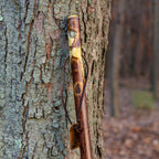 Brazos Rustic Wood Walking Stick, Hawthorn, Traditional Style Handle, for Men &