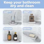 Set of 8 Water Absorbent Diatomite Coasters Bathroom Trays, Diatomaceous Drying