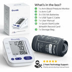 Ovutek Blood Pressure Monitors for Home Use, Large BP Cuff with 240 Memories for