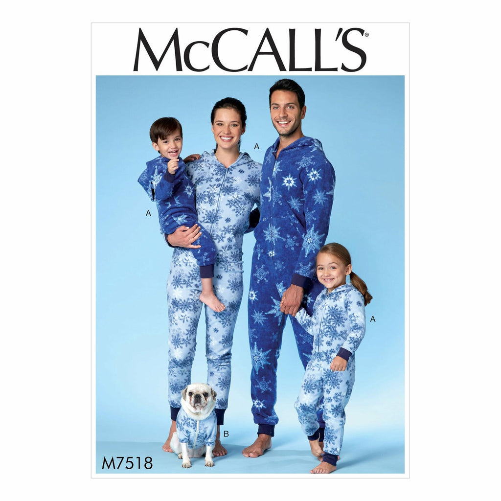 McCall Patterns Men's/Misses'/Boys'/Girls'/Children's Hooded Jumpsuits and Dog