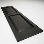 Ekena Millwork Lifetime Vinyl 12"W x 31"H, Black Standard Two Equal Panel