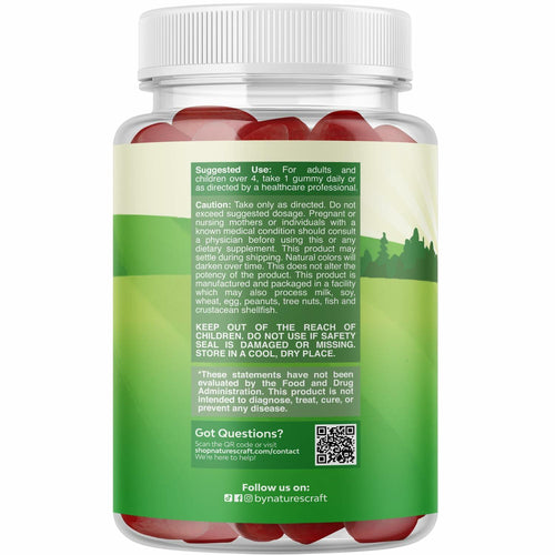 60 Count USDA Organic Kids Probiotic Gummies - Gut Bacteria Probiotics for