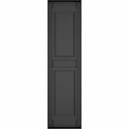 Ekena Millwork Lifetime Vinyl 12"W x 31"H, Black Standard Two Equal Panel