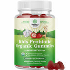 60 Count USDA Organic Kids Probiotic Gummies - Gut Bacteria Probiotics for