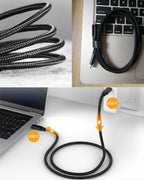 Elfesoul USB C to C Cable, 3.2 Gen 2 USB-C Cable 10ft - 4K UHD 20Gbps 100W PD