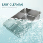 Open Box IKITCHEN Stainless Steel Cat Litter Box, 19.5" L x 13.5" W x 4" H Large