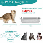 Open Box IKITCHEN Stainless Steel Cat Litter Box, 19.5" L x 13.5" W x 4" H Large