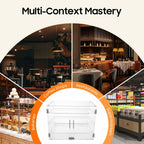 GAMIGIME 3-Layer Dustproof Bread Display Case, Clear Acrylic Counter Top Bakery