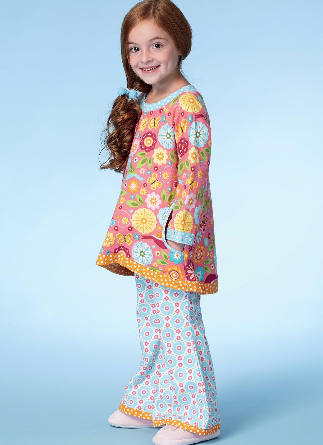 McCalls Pattern M7496 Girls Nightgown and Pj Set Girls Size 2-5