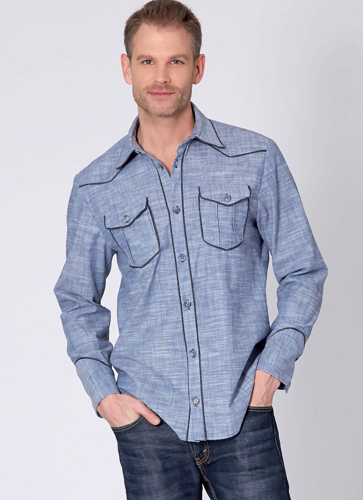McCall's Patterns McCall's Women and Men's Button-Up Dress Shirt, Sizes S-L