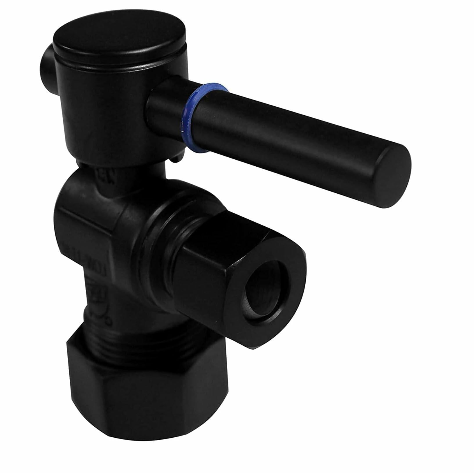Westbrass R105BL-62 1/4-Turn Lever Handle Angle Stop Shut Off Valve, 5/8" OD x