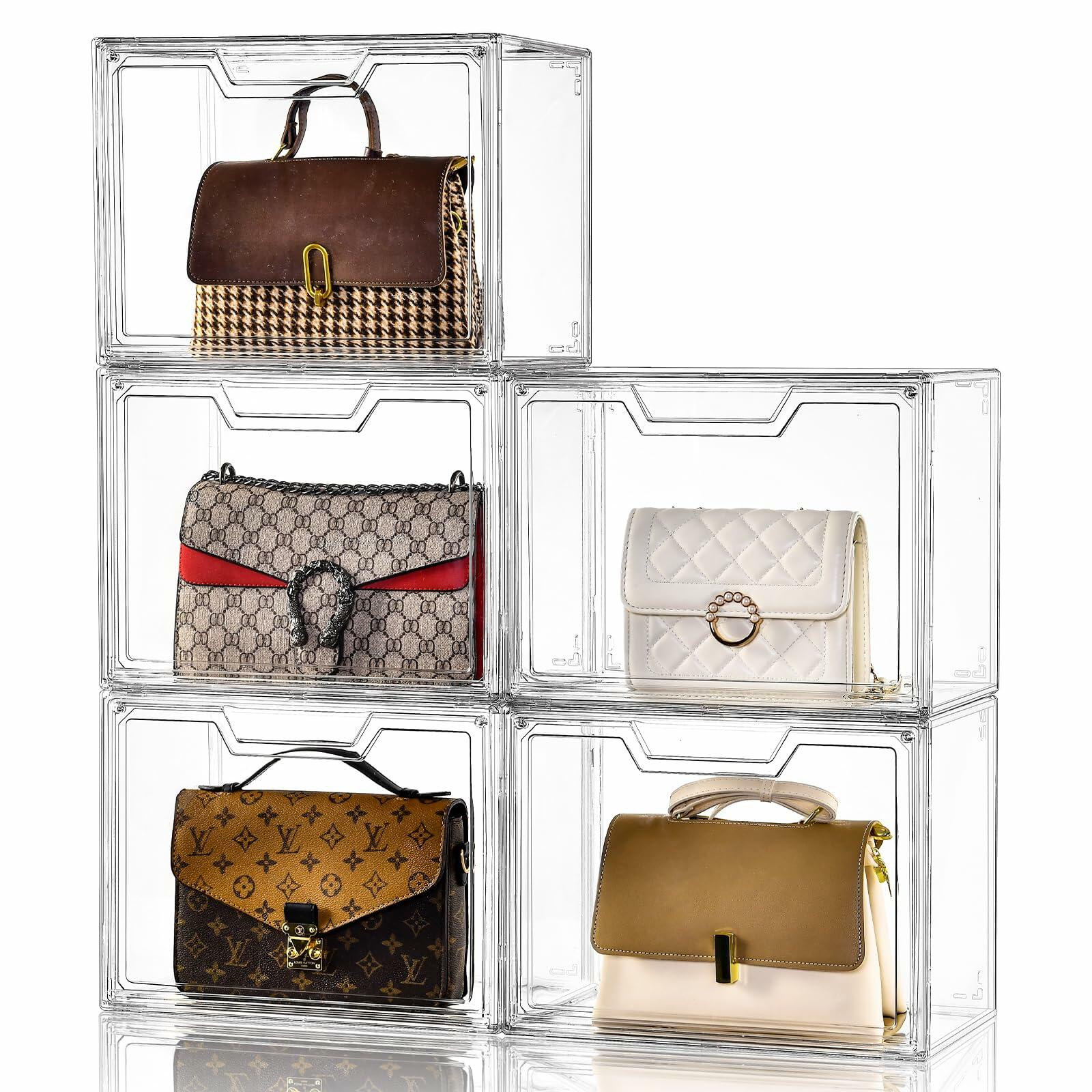 Purse Organizer for Closet,Clear Acrylic Display Case for Handbag Organizer,