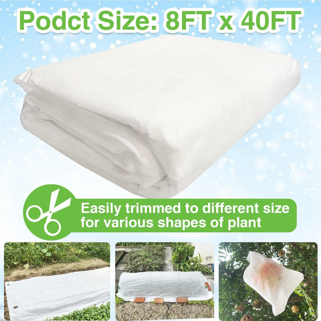 YFFSIDMY Plant Covers Freeze Protection 8'x40', Frost Blankets for Outdoor