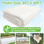 YFFSIDMY Plant Covers Freeze Protection 8'x40', Frost Blankets for Outdoor