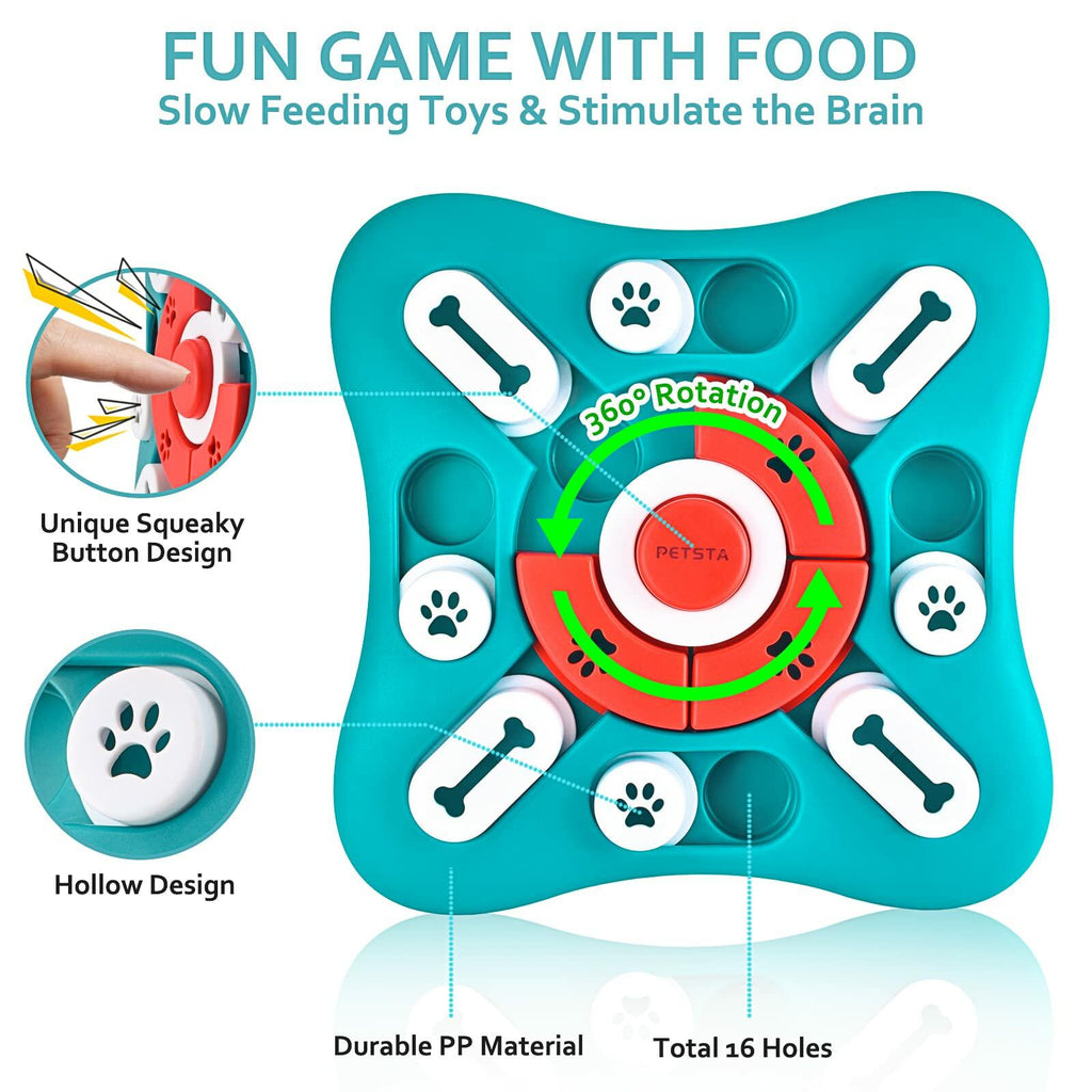 PETSTA Dog Puzzle Toys, Treat Dispensing Dog Enrichment Toys for IQ Training and