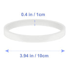 6 PCS Rubber Gaskets 10cm Sealing Gaskets White O-Ring Replacement Parts for