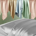 Silk Pillowcase 2 Pack, Mulberry Silk Pillow Cases Queen Size Set of 2, Anti