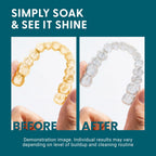 Retainer Cleaner and Soak Container, No-Mess Cleaning Tablets with Universal