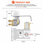 807047901 Dishwasher Water Inlet Valve Fit for Frigidaire Crosley Kenmore