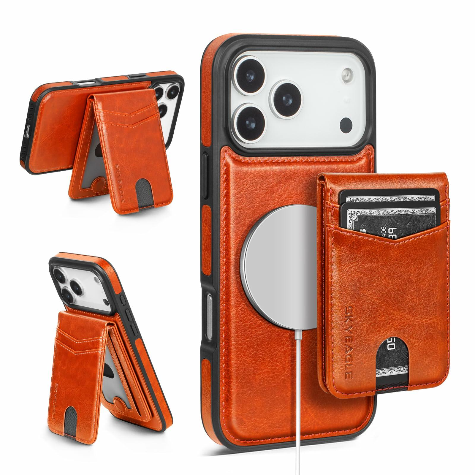 SkyEagle Compatible with Magsafe 2 in 1 Detachable iPhone 17 Pro Max Wallet Case