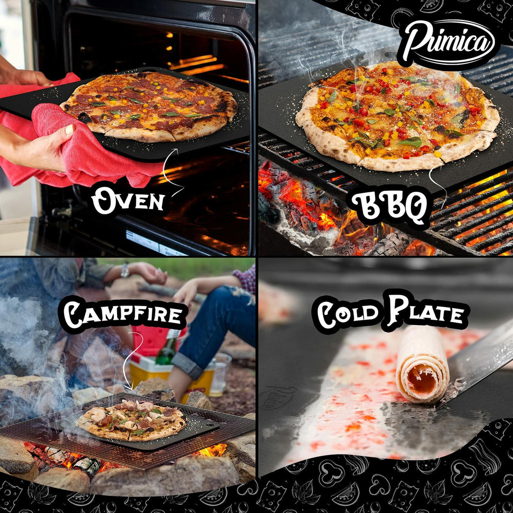 Primica Pizza Steel XL for Oven & Grill,16"x13.4", The Ultimate Crust Game