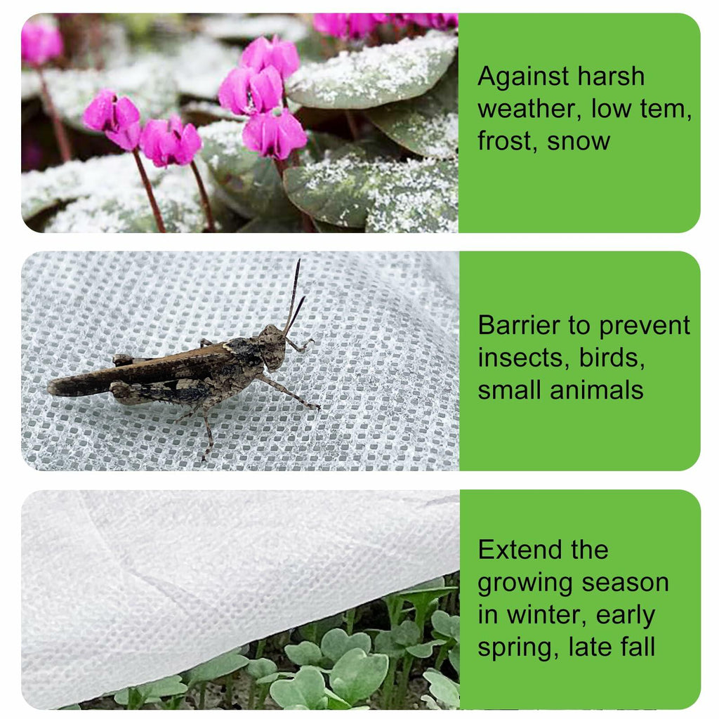 YFFSIDMY Plant Covers Freeze Protection 8'x40', Frost Blankets for Outdoor