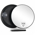 Jadazror Round 30X Magnifying Mirror, 6inch Magnified Mirror with 3 Suction Cups