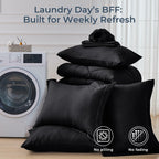HEVUMYI Black Queen Comforter Set - 7-Piece All Season Bed in a Bag Queen, Ultra