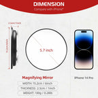 Jadazror Round 30X Magnifying Mirror, 6inch Magnified Mirror with 3 Suction Cups