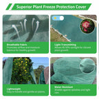 GUKULIVEL Plant Covers Freeze Protection, 10x50ft Green Frost Blanket for