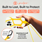 Pulpo Safety Cell Phone Lanyard Yellow Fits Smartphones 6.1" to 6.8” - Anti