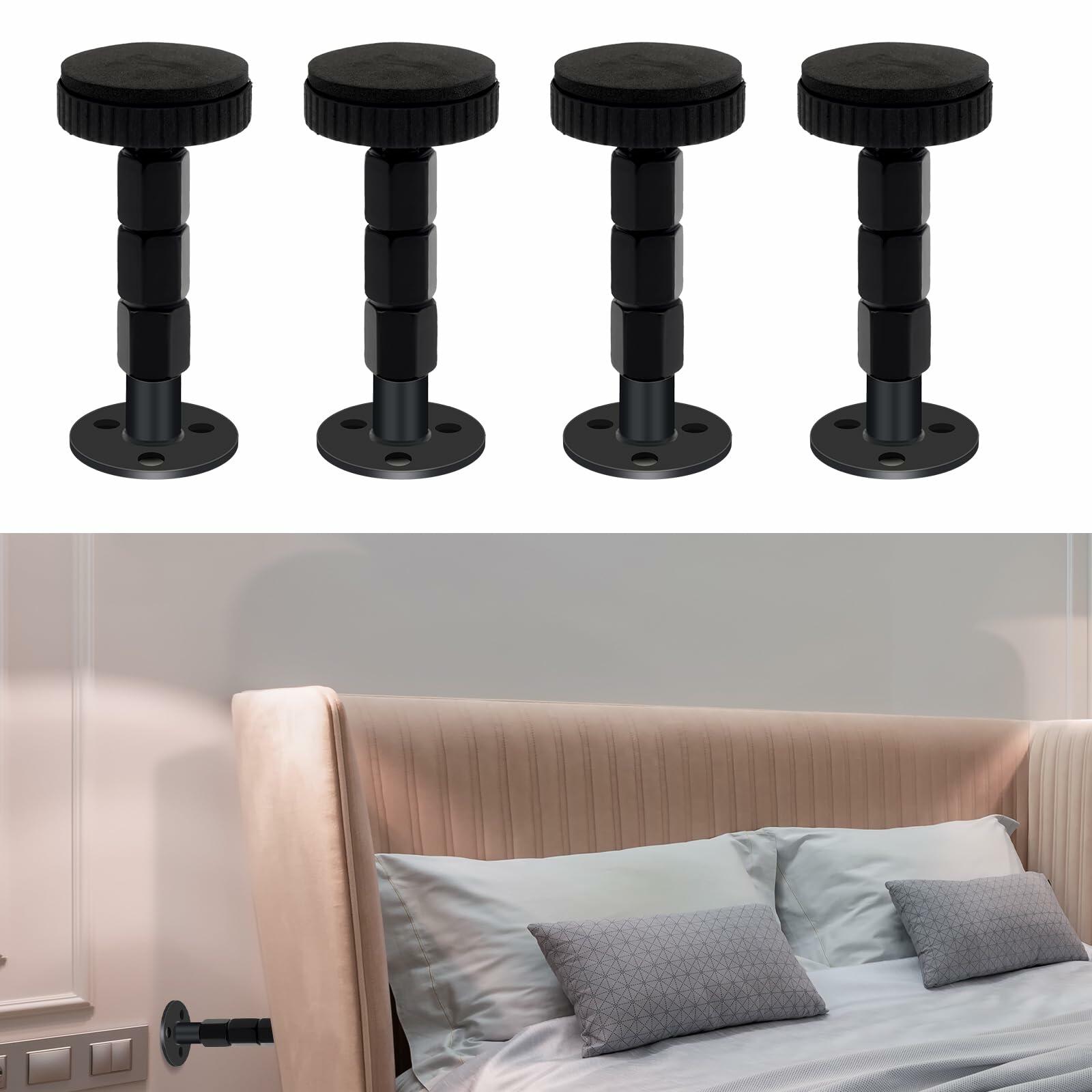 IPEROT Headboard Stoppers for Wall, 4 Pack Bed Stoppers,1.18in-3.35in Adjustable