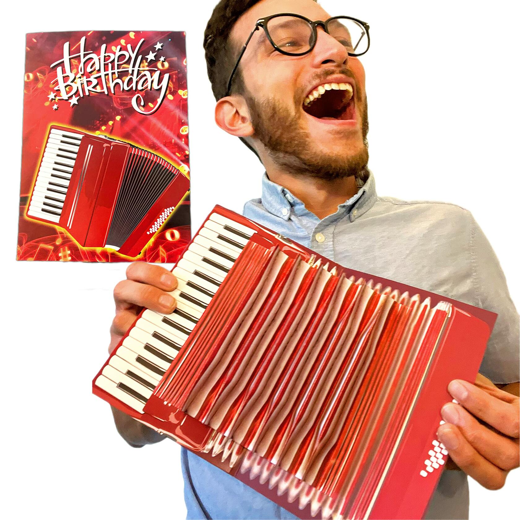 100 GREETINGS Interactive Accordion Birthday Card – Musical Birthday Cards for