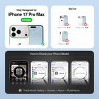 SkyEagle Compatible with Magsafe 2 in 1 Detachable iPhone 17 Pro Max Wallet Case