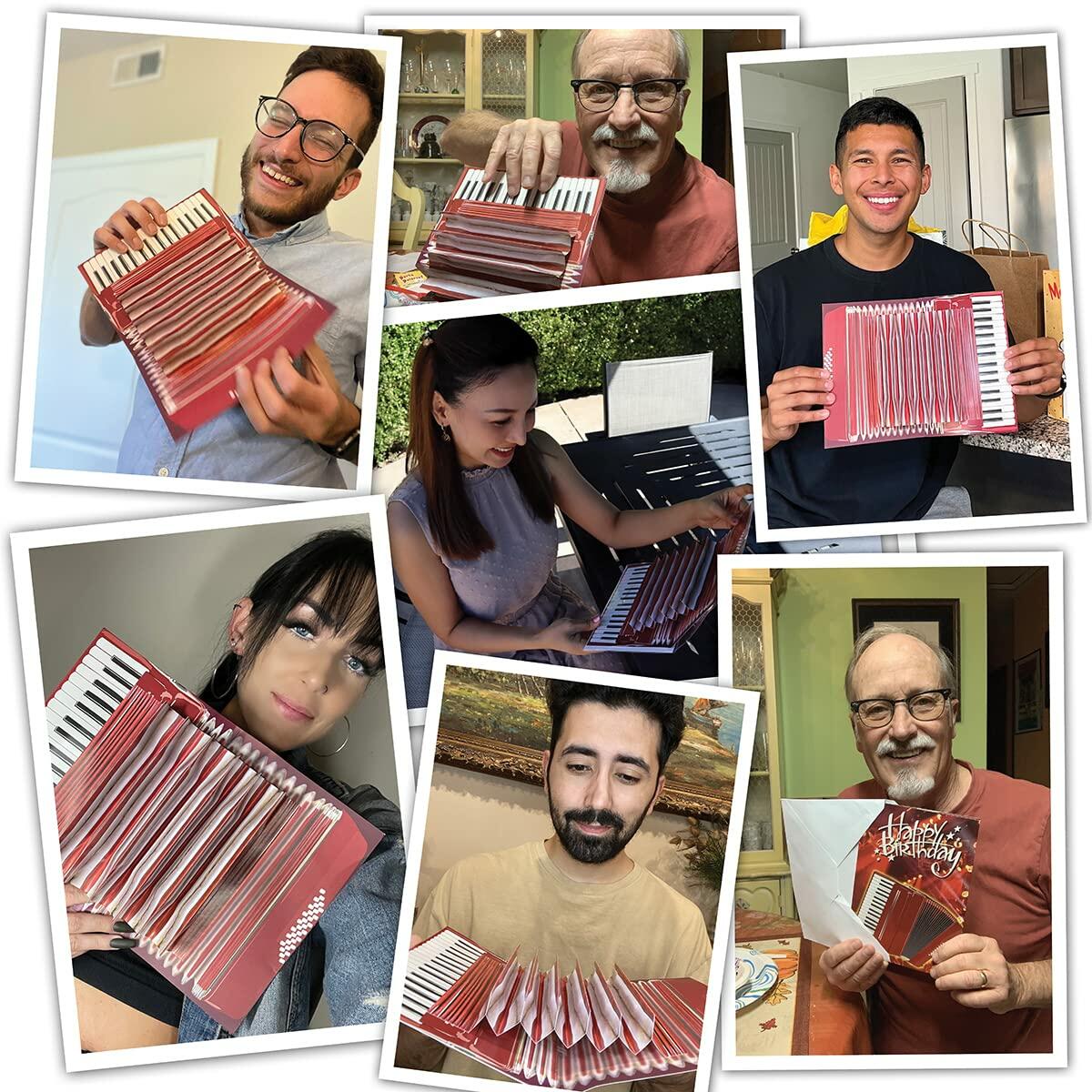 100 GREETINGS Interactive Accordion Birthday Card – Musical Birthday Cards for