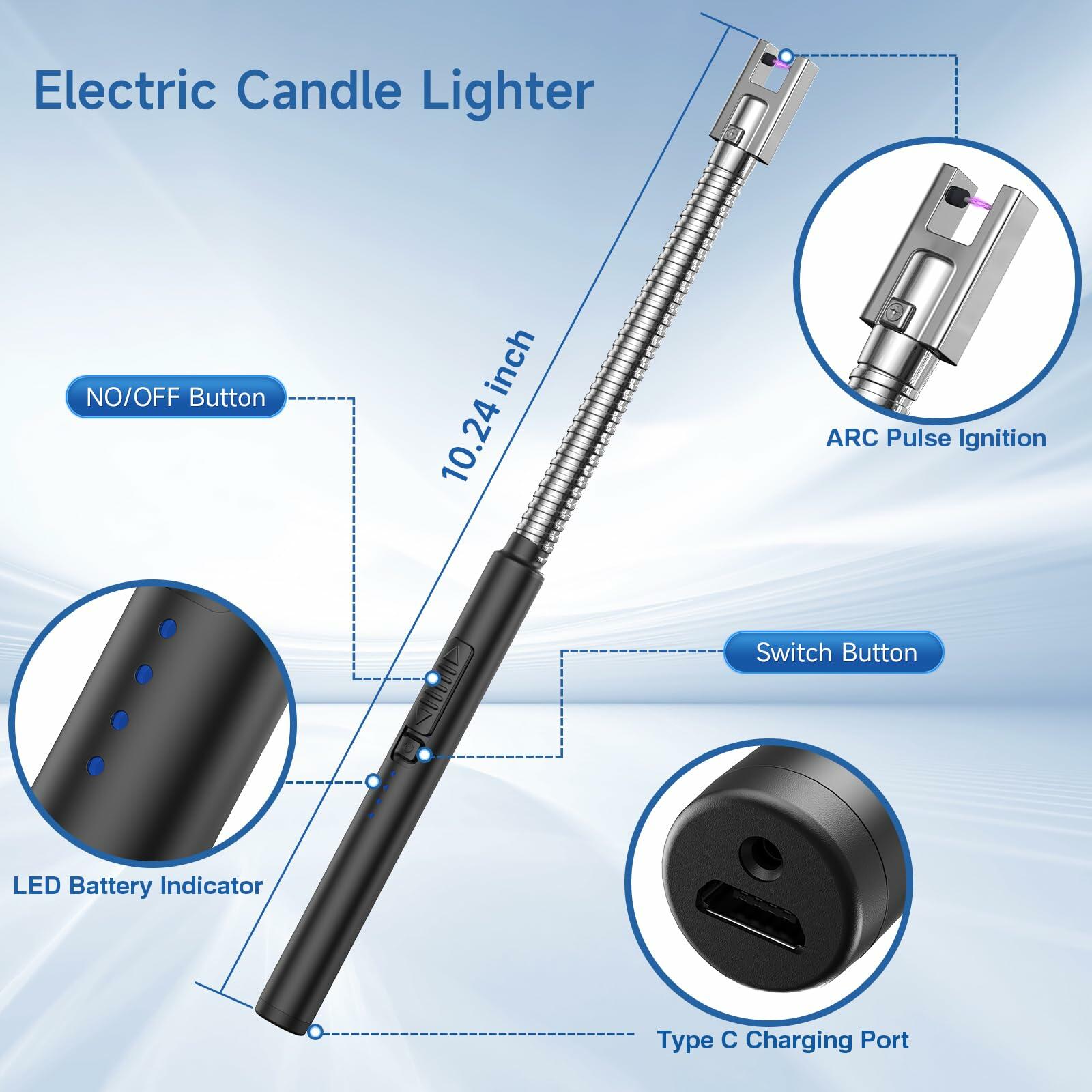 Flame bird 2 Pack Flexible Multi-Purpose Lighter, Long Butane Torch Lighter USB