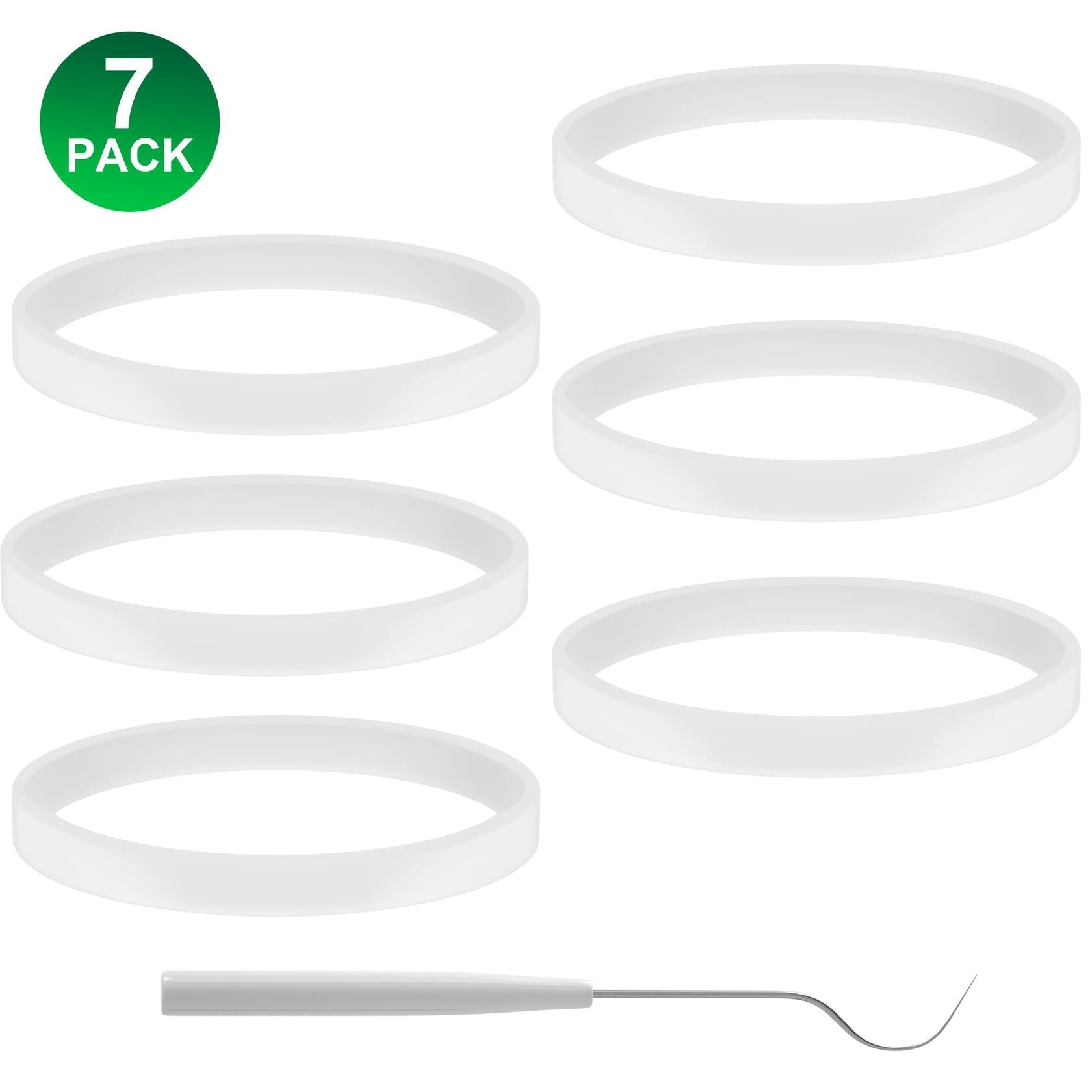 6 PCS Rubber Gaskets 10cm Sealing Gaskets White O-Ring Replacement Parts for