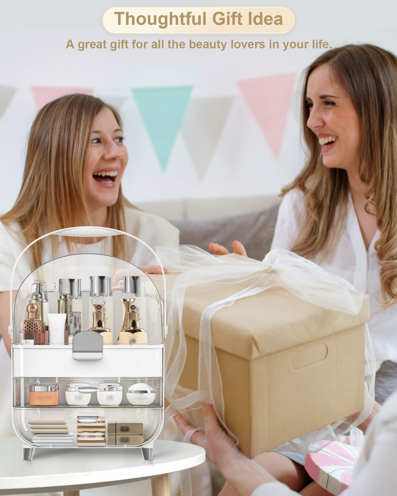 Makeup Organizer Countertop, Skincare Holder Bathroom Counter Organizer, Storage