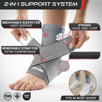 Sleeve Stars Ankle Brace for Women & Men, Ankle Wrap for Sprain, Compression