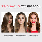 Cordless Hair Straightener Brush - Portable Straightener Brush with 9 Temp