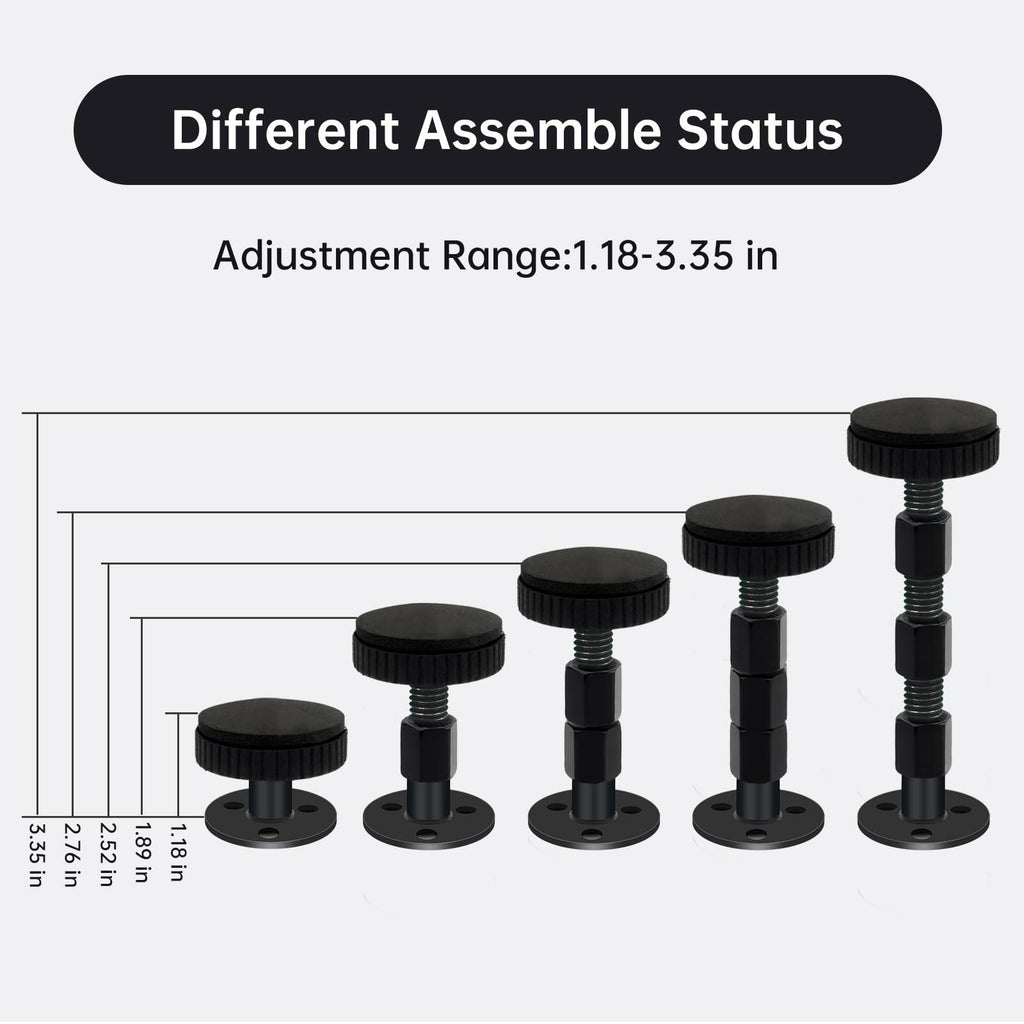 IPEROT Headboard Stoppers for Wall, 4 Pack Bed Stoppers,1.18in-3.35in Adjustable