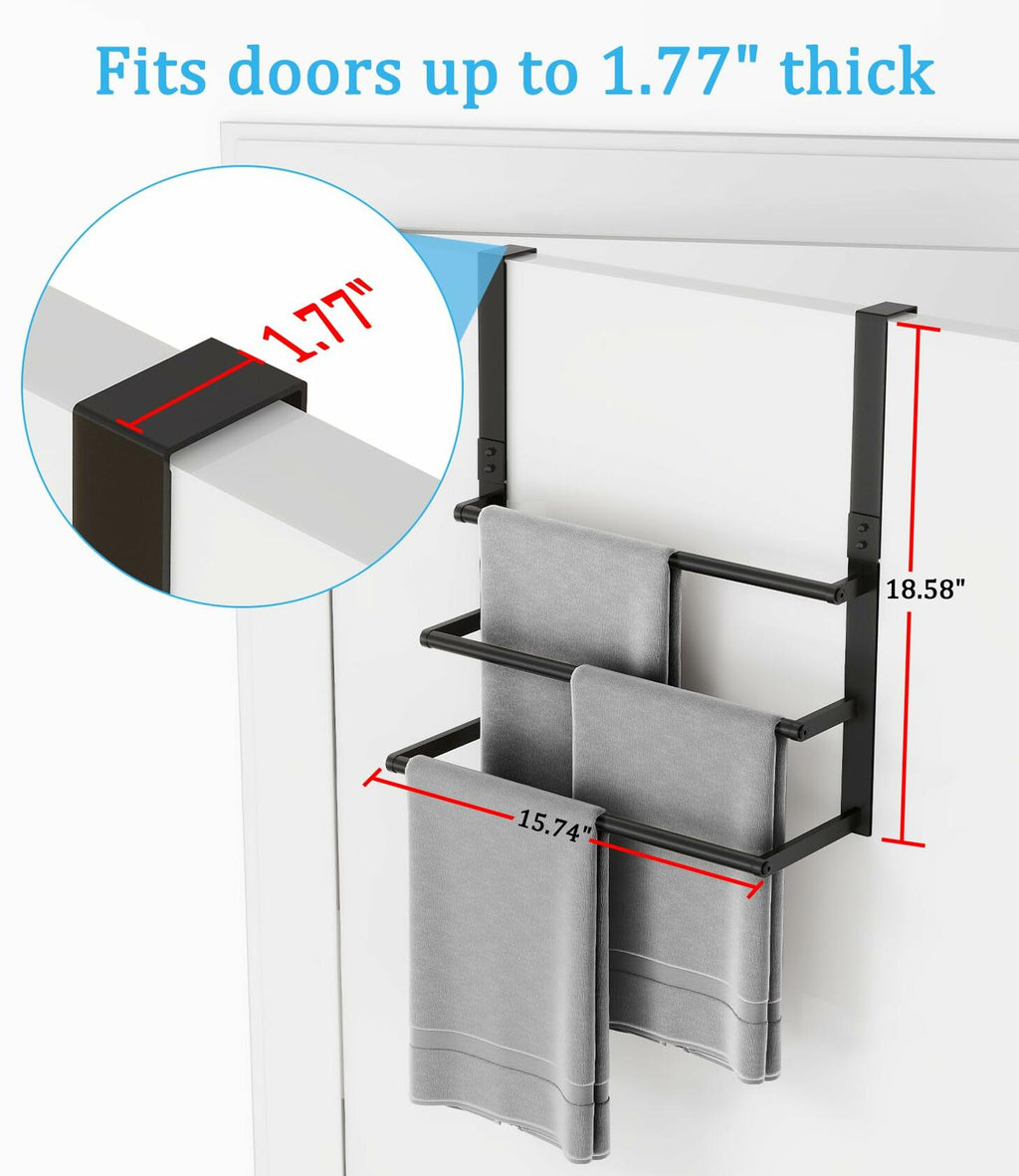16Inch Over The Door Towel Rack, DOKU Stainless Steel Door Towel Hanger, Over