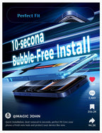 MAGIC JOHN 2 Pack for iPhone 17 Pro 6.3 inch Tempered Glass Screen Protector,