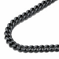 FindChic Black Chain Necklace for Men Thick Cuban Link Men's Curb Chain Necklace