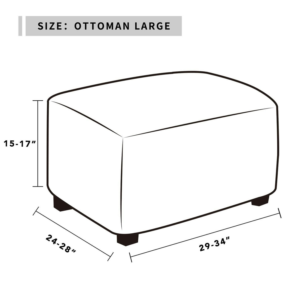 Easy-Going 100% Dual Waterproof Stretch Ottoman Cover Rectangle Folding Storage