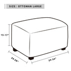 Easy-Going 100% Dual Waterproof Stretch Ottoman Cover Rectangle Folding Storage
