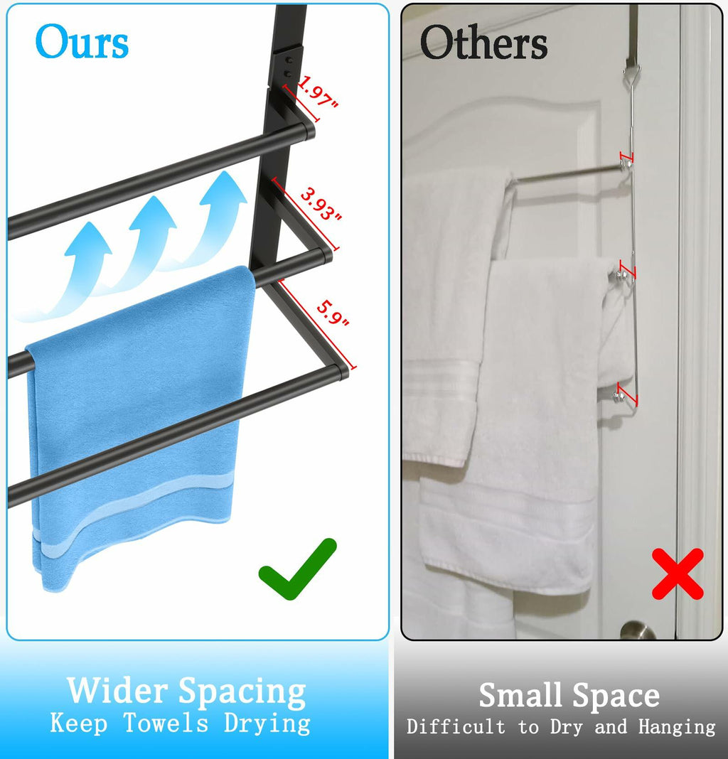 16Inch Over The Door Towel Rack, DOKU Stainless Steel Door Towel Hanger, Over