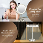 Professional 8.5" Large Lighted Makeup Mirror with Brighter Lights, 1X/10X True